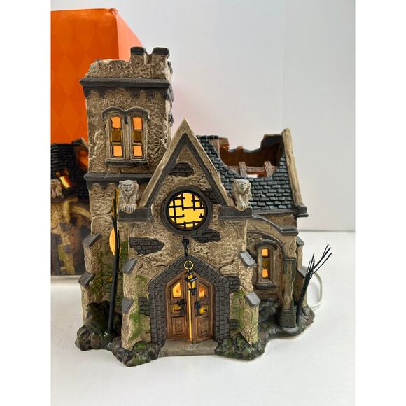 Department 56 Snow Village Halloween The Haunted Church Lighted Building - Picture 2 of 7